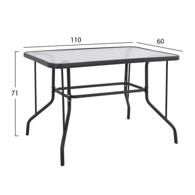 ΣΕΤ ΤΡΑΠΕΖΑΡΙΑΣ 5ΤΜΧ ADAM HM21220.01 ΚΑΡΕΚΛΕΣ ΜΕΤΑΛΛΙΚΕΣ & ΤΡΑΠΕΖΙ 110x60 ΓΚΡΙ