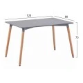 ΣΕΤ ΤΡΑΠΕΖΑΡΙΑΣ 5ΤΜΧ ANAIS HM21176 MDF TOP ΣΕ ΓΚΡΙ--P.P. & PU ΣΕ ΓΚΡΙ