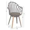 ΣΕΤ ΤΡΑΠΕΖΑΡΙΑΣ 5ΤΜΧ ANAIS HM21176 MDF TOP ΣΕ ΓΚΡΙ--P.P. & PU ΣΕ ΓΚΡΙ