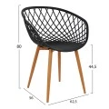 ΣΕΤ ΤΡΑΠΕΖΑΡΙΑΣ 5ΤΜΧ ARIADNE HM21174 MDF TOP & ΠΟΛΥΠΡΟΠΥΛΕΝΙΟ ΣΕ ΜΑΥΡΟ