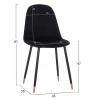 ΣΕΤ ΤΡΑΠΕΖΑΡΙΑΣ 5ΤΜΧ BROLIN HM21191 MDF TOP-ΜΕΤΑΛΛΙΚΑ ΠΟΔΙΑ-ΒΕΛΟΥΔΟ--ΜΑΥΡΟ