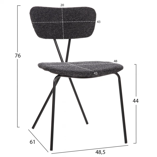 ΣΕΤ ΤΡΑΠΕΖΑΡΙΑΣ 5ΤΜΧ BROLIN HM21200 MDF TOP & ΜΕΤΑΛΛΟ ΜΑΥΡΟ-ΣΚΟΥΡΟ ΓΚΡΙ ΥΦΑΣΜΑ