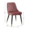 ΣΕΤ ΤΡΑΠΕΖΑΡΙΑΣ 5ΤΜΧ JOLIE HM11198.02 MDF TOP-ΒΕΛΟΥΔΟ ΣΑΠΙΟ ΜΗΛΟ & ΜΕΤΑΛΛΟ ΜΑΥΡΟ