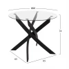 ΣΕΤ ΤΡΑΠΕΖΑΡΙΑΣ 5ΤΜΧ LADY HM21199.01 ΓΥΑΛΙ--ΜΕΤΑΛΛΟ ΣΕ ΜΑΥΡΟ & ΒΕΛΟΥΔΟ ΓΚΡΙ