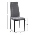 ΣΕΤ ΤΡΑΠΕΖΑΡΙΑΣ 5ΤΜΧ LADY HM21199.01 ΓΥΑΛΙ--ΜΕΤΑΛΛΟ ΣΕ ΜΑΥΡΟ & ΒΕΛΟΥΔΟ ΓΚΡΙ