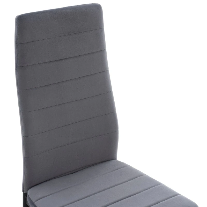 ΣΕΤ ΤΡΑΠΕΖΑΡΙΑΣ 5ΤΜΧ LADY HM21199.01 ΓΥΑΛΙ--ΜΕΤΑΛΛΟ ΣΕ ΜΑΥΡΟ & ΒΕΛΟΥΔΟ ΓΚΡΙ