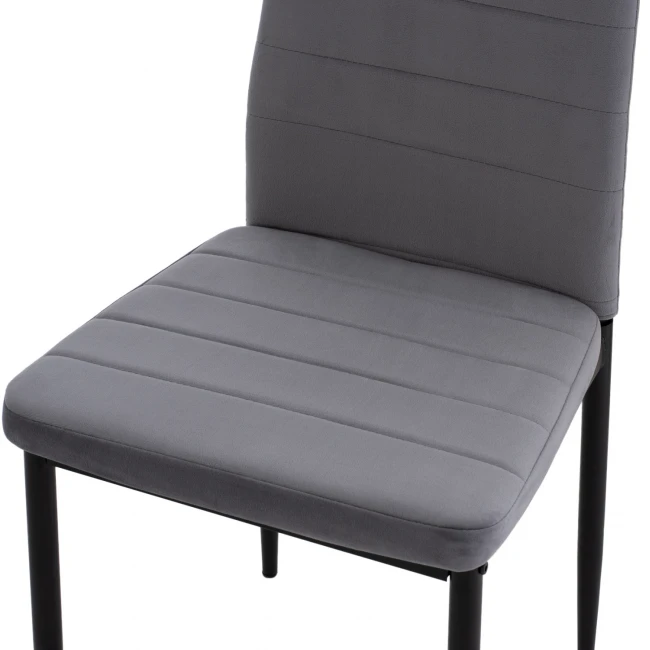 ΣΕΤ ΤΡΑΠΕΖΑΡΙΑΣ 5ΤΜΧ LADY HM21199.01 ΓΥΑΛΙ--ΜΕΤΑΛΛΟ ΣΕ ΜΑΥΡΟ & ΒΕΛΟΥΔΟ ΓΚΡΙ