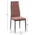 ΣΕΤ ΤΡΑΠΕΖΑΡΙΑΣ 5ΤΜΧ LADY HM21199.02 ΓΥΑΛΙ--ΜΕΤΑΛΛΟ ΣΕ ΜΑΥΡΟ & ΒΕΛΟΥΔΟ ΣΑΠΙΟ ΜΗΛΟ