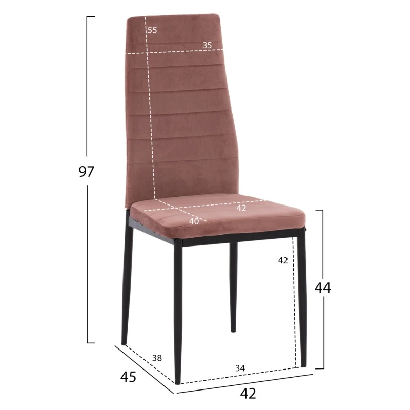 ΣΕΤ ΤΡΑΠΕΖΑΡΙΑΣ 5ΤΜΧ LADY HM21199.02 ΓΥΑΛΙ--ΜΕΤΑΛΛΟ ΣΕ ΜΑΥΡΟ & ΒΕΛΟΥΔΟ ΣΑΠΙΟ ΜΗΛΟ