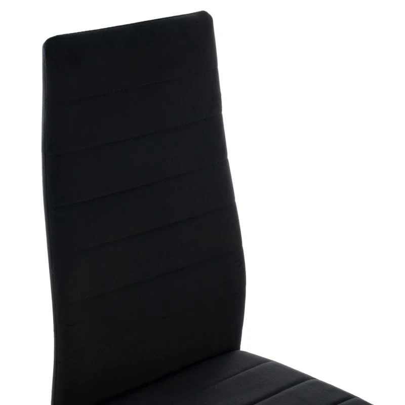 ΣΕΤ ΤΡΑΠΕΖΑΡΙΑΣ 5ΤΜΧ LADY HM21199.04 ΓΥΑΛΙ--ΜΕΤΑΛΛΟ & ΒΕΛΟΥΔΟ ΣΕ ΜΑΥΡΟ