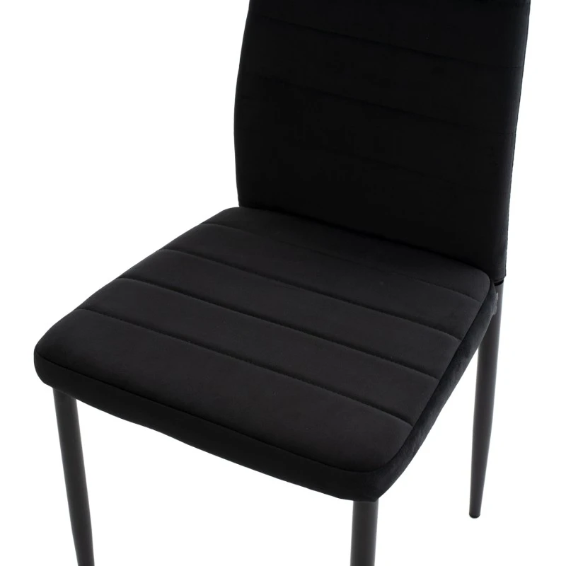 ΣΕΤ ΤΡΑΠΕΖΑΡΙΑΣ 5ΤΜΧ LADY HM21199.04 ΓΥΑΛΙ--ΜΕΤΑΛΛΟ & ΒΕΛΟΥΔΟ ΣΕ ΜΑΥΡΟ