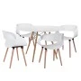 ΣΕΤ ΤΡΑΠΕΖΑΡΙΑΣ 5ΤΜΧ MAGGIE HM21186 MDF TOP & ΠΟΛΥΠΡΟΠΥΛΕΝΙΟ ΣΕ ΛΕΥΚΟ ΧΡΩΜΑ