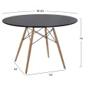 ΣΕΤ ΤΡΑΠΕΖΑΡΙΑΣ 5ΤΜΧ MAGGIE HM21187 MDF TOP & ΠΟΛΥΠΡΟΠΥΛΕΝΙΟ ΣΕ ΜΑΥΡΟ ΧΡΩΜΑ