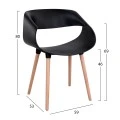 ΣΕΤ ΤΡΑΠΕΖΑΡΙΑΣ 5ΤΜΧ MAGGIE HM21187 MDF TOP & ΠΟΛΥΠΡΟΠΥΛΕΝΙΟ ΣΕ ΜΑΥΡΟ ΧΡΩΜΑ