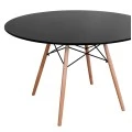 ΣΕΤ ΤΡΑΠΕΖΑΡΙΑΣ 5ΤΜΧ MAGGIE HM21187 MDF TOP & ΠΟΛΥΠΡΟΠΥΛΕΝΙΟ ΣΕ ΜΑΥΡΟ ΧΡΩΜΑ