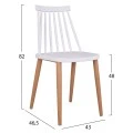 ΣΕΤ ΤΡΑΠΕΖΑΡΙΑΣ 5ΤΜΧ MINIMAL HM21172 MDF TOP ΣΕ ΛΕΥΚΟ-ΣΚΕΛΕΤΟΣ ΣΕ ΦΥΣΙΚΟ ΞΥΛΟΥ
