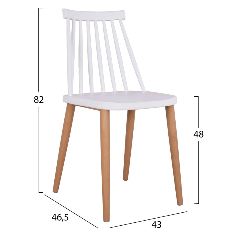 ΣΕΤ ΤΡΑΠΕΖΑΡΙΑΣ 5ΤΜΧ MINIMAL HM21172 MDF TOP ΣΕ ΛΕΥΚΟ-ΣΚΕΛΕΤΟΣ ΣΕ ΦΥΣΙΚΟ ΞΥΛΟΥ