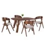 ΣΕΤ ΤΡΑΠΕΖΑΡΙΑΣ 5ΤΜΧ NEKKER HM21340.01 ΤΡΑΠΕΖΙ ΑΠΟ MDF--ΚΑΡΕΚΛΕΣ ΑΠΟ RUBBERWOOD