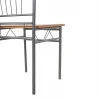 ΣΕΤ ΤΡΑΠΕΖΑΡΙΑΣ 5ΤΜΧ PEARY HM9416.12 ΜΕΤΑΛΛΟ ΑΣΗΜΙ-MDF ΣΟΝΑΜΑ 110x60x74Yεκ.