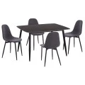 ΣΕΤ ΤΡΑΠΕΖΑΡΙΑΣ 5ΤΜΧ RAVEN HM21068.02 ΚΕΡΑΜΙΚΟ TOP ΜΑΥΡΟ ΜΑΡΜΑΡΟ--ΓΚΡΙ ΥΦΑΣΜΑ