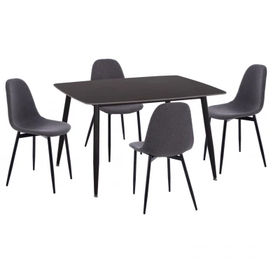 ΣΕΤ ΤΡΑΠΕΖΑΡΙΑΣ 5ΤΜΧ RAVEN HM21068.02 ΚΕΡΑΜΙΚΟ TOP ΜΑΥΡΟ ΜΑΡΜΑΡΟ--ΓΚΡΙ ΥΦΑΣΜΑ