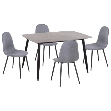 ΣΕΤ ΤΡΑΠΕΖΑΡΙΑΣ 5ΤΜΧ RAVEN HM21068.03 ΚΕΡΑΜΙΚΟ TOP ΓΚΡΙ ΜΑΡΜΑΡΟ--ΓΚΡΙ ΥΦΑΣΜΑ