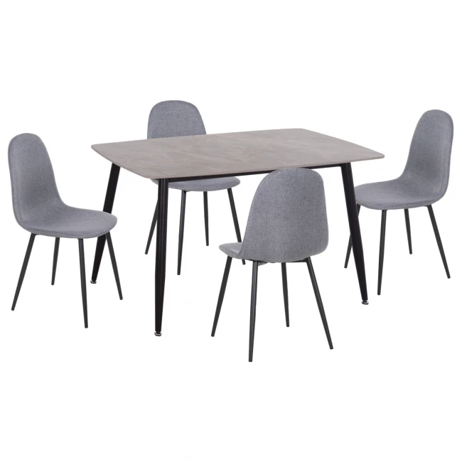 ΣΕΤ ΤΡΑΠΕΖΑΡΙΑΣ 5ΤΜΧ RAVEN HM21068.03 ΚΕΡΑΜΙΚΟ TOP ΓΚΡΙ ΜΑΡΜΑΡΟ--ΓΚΡΙ ΥΦΑΣΜΑ