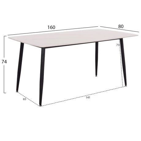 ΣΕΤ ΤΡΑΠΕΖΑΡΙΑΣ 5ΤΜΧ RAVEN HM21069.01 ΚΕΡΑΜΙΚΟ TOP ΛΕΥΚΟ ΜΑΡΜΑΡΟ & 4 ΚΑΡΕΚΛΕΣ