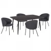 ΣΕΤ ΤΡΑΠΕΖΑΡΙΑΣ 5ΤΜΧ RAVEN HM21069.02 ΚΕΡΑΜΙΚΟ TOP ΜΑΥΡΟ ΜΑΡΜΑΡΟ & 4 ΚΑΡΕΚΛΕΣ