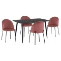 ΣΕΤ ΤΡΑΠΕΖΑΡΙΑΣ 5ΤΜΧ RAVEN HM21072.02 ΚΕΡΑΜΙΚΟ TOP ΜΑΥΡΟ ΜΑΡΜΑΡΟ & 4 ΚΑΡΕΚΛΕΣ