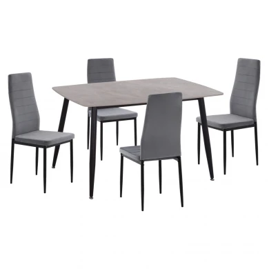 ΣΕΤ ΤΡΑΠΕΖΑΡΙΑΣ 5ΤΜΧ RAVEN HM21224.03 ΚΕΡΑΜΙΚΟ TOP ΓΚΡΙ ΜΑΡΜΑΡΟ--ΒΕΛΟΥΔΟ ΓΚΡΙ