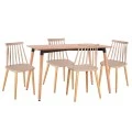 ΣΕΤ ΤΡΑΠΕΖΑΡΙΑΣ 5ΤΜΧ VANESSA HM21181 MDF TOP ΣΕ ΦΥΣΙΚΟ-ΣΚΕΛΕΤΟΣ ΣΕ ΦΥΣΙΚΟ