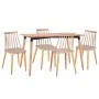 ΣΕΤ ΤΡΑΠΕΖΑΡΙΑΣ 5ΤΜΧ VANESSA HM21181 MDF TOP ΣΕ ΦΥΣΙΚΟ-ΣΚΕΛΕΤΟΣ ΣΕ ΦΥΣΙΚΟ