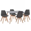 ΣΕΤ ΤΡΑΠΕΖΑΡΙΑΣ 5ΤΜΧ VEGAS HM21177 MDF TOP ΣΕ ΓΚΡΙ--ΥΦΑΣΜΑ ΣΕ ΓΚΡΙ