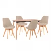 ΣΕΤ ΤΡΑΠΕΖΑΡΙΑΣ 5ΤΜΧ VEGAS HM21180 MDF TOP ΣΕ ΦΥΣΙΚΟ--ΥΦΑΣΜΑ ΜΠΕΖ