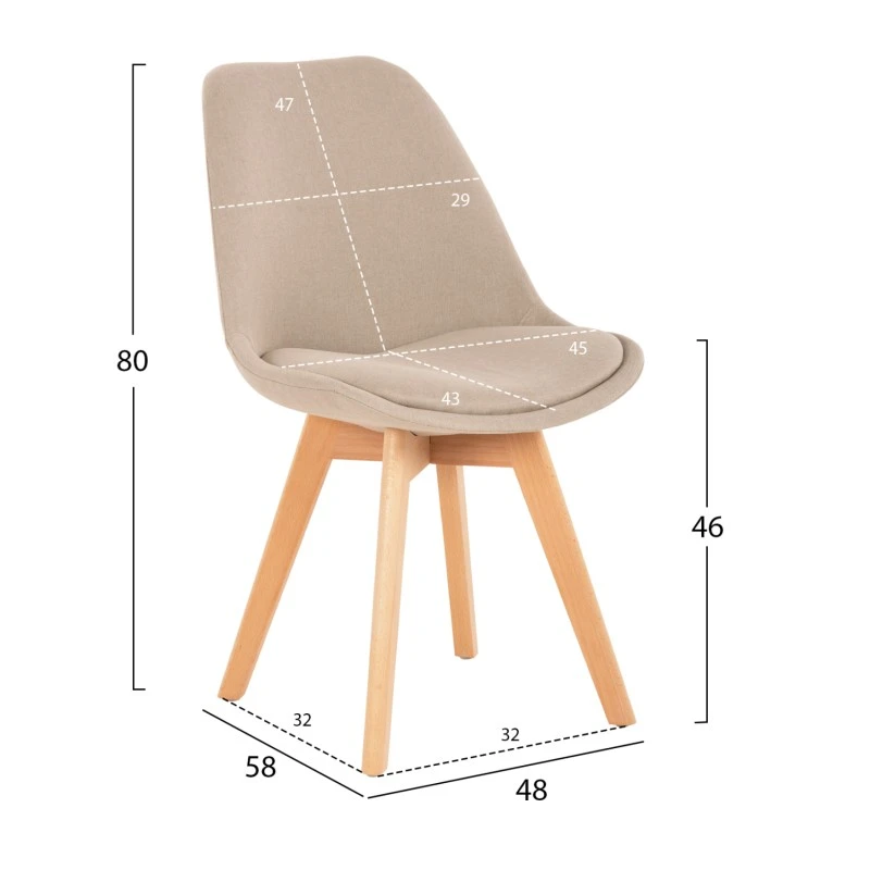 ΣΕΤ ΤΡΑΠΕΖΑΡΙΑΣ 5ΤΜΧ VEGAS HM21180 MDF TOP ΣΕ ΦΥΣΙΚΟ--ΥΦΑΣΜΑ ΜΠΕΖ