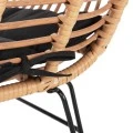 ΣΕΤ 7ΤΜΧ ALLEGRA WICKER ΜΕ ΤΡΑΠΕΖΙ 160X90X78Υ ΜΠΕΖ & ΜΑΥΡΟ ΧΡΩΜΑ HM10495