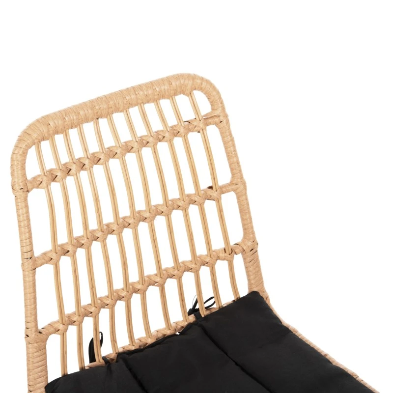 ΣΕΤ 7ΤΜΧ ALLEGRA WICKER ΜΕ ΤΡΑΠΕΖΙ 160X90X78Υ ΜΠΕΖ & ΜΑΥΡΟ ΧΡΩΜΑ HM10495