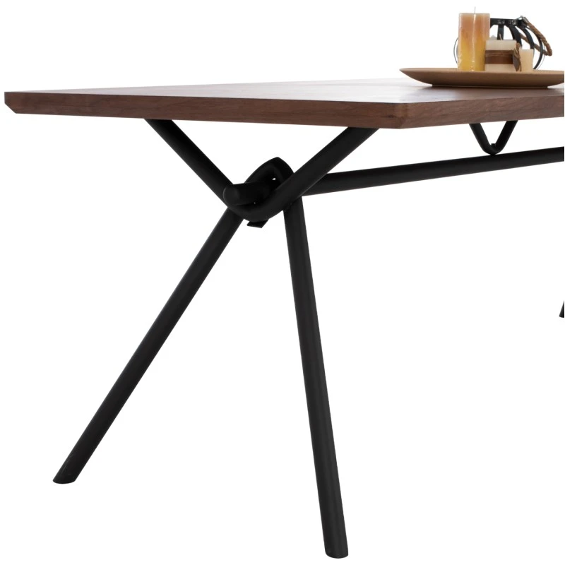 ΣΕΤ ΤΡΑΠΕΖΑΡΙΑΣ 7ΤΜΧ MANDY HM10957.03 MDF TOP--ΥΦΑΣΜΑ TAUPE & ΜΕΤΑΛ.ΠΟΔΙΑ
