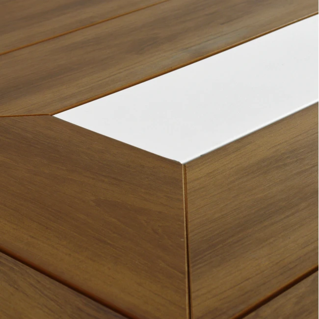 ΣΕΤ ΤΡΑΠΕΖΑΡΙΑΣ TABER HM10738.01 ΤΡΑΠΕΖΙ & 6 ΠΟΛΥΘΡΟΝΕΣ-ΑΛΟΥΜΙΝΙΟ & POLYWOOD-ΛΕΥΚΟ