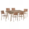 ΣΕΤ ΤΡΑΠΕΖΑΡΙΑΣ TABER HM10738.04 ΤΡΑΠΕΖΙ & 6 ΠΟΛΥΘΡΟΝΕΣ-ΑΛΟΥΜΙΝΙΟ & POLYWOOD-ΣΑΜΠΑΝΙ