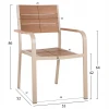 ΣΕΤ ΤΡΑΠΕΖΑΡΙΑΣ TABER HM10738.04 ΤΡΑΠΕΖΙ & 6 ΠΟΛΥΘΡΟΝΕΣ-ΑΛΟΥΜΙΝΙΟ & POLYWOOD-ΣΑΜΠΑΝΙ