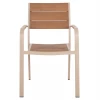 ΣΕΤ ΤΡΑΠΕΖΑΡΙΑΣ TABER HM10738.04 ΤΡΑΠΕΖΙ & 6 ΠΟΛΥΘΡΟΝΕΣ-ΑΛΟΥΜΙΝΙΟ & POLYWOOD-ΣΑΜΠΑΝΙ
