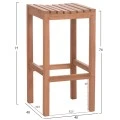 ΣΕΤ ΤΡΑΠΕΖΙ ΜΕ 4 ΣΚΑΜΠΟ ΜΠΑΡ NIKOL HM10916 ΞΥΛΟ TEAK ΣΕ ΦΥΣΙΚΟ ΧΡΩΜΑ