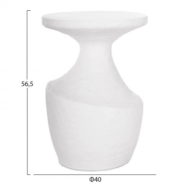 ΣΕΤ ΒΟΗΘΗΤΙΚΑ ΤΡΑΠΕΖΙΑ REBON 2ΤΜΧ HM21137.02 FIBER CEMENT ΣΕ ΛΕΥΚΟ--Φ40εκ & Φ27,5εκ