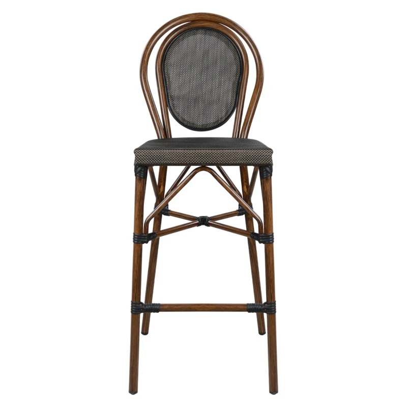 ΣΚΑΜΠΩ ΑΛΟΥΜΙΝΙΟΥ GIDEON BAMBOO LOOK ΚΑΦΕ ΜΕ TEXTLINE HM5059 47x61x115 εκ
