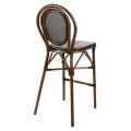 ΣΚΑΜΠΩ ΑΛΟΥΜΙΝΙΟΥ GIDEON BAMBOO LOOK ΚΑΦΕ ΜΕ TEXTLINE HM5059 47x61x115 εκ