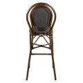 ΣΚΑΜΠΩ ΑΛΟΥΜΙΝΙΟΥ GIDEON BAMBOO LOOK ΚΑΦΕ ΜΕ TEXTLINE HM5059 47x61x115 εκ