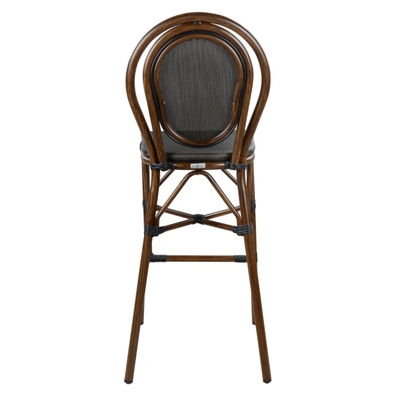 ΣΚΑΜΠΩ ΑΛΟΥΜΙΝΙΟΥ GIDEON BAMBOO LOOK ΚΑΦΕ ΜΕ TEXTLINE HM5059 47x61x115 εκ