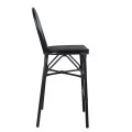 ΣΚΑΜΠΩ ΑΛΟΥΜΙΝΙΟΥ AZARIA BAMBOO LOOK ΜΑΥΡΟ ΜΕ TEXTLINE HM5060 47x61x115 εκ.